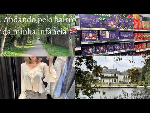 ASMR- Andando pelo bairro da minha infância na Inglaterra 🇬🇧🥰