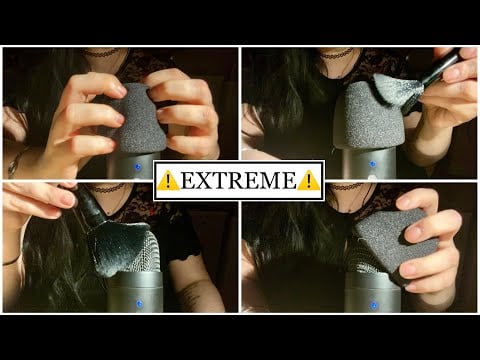 ASMR|EXTREME! Fast aggressive Pumping swirling rubbing scratching brushing w/ & w/o cover-No talking