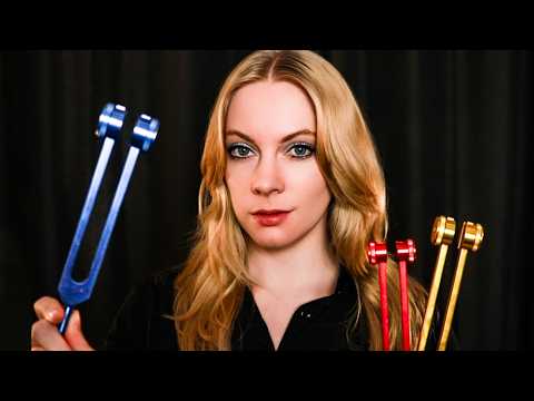 ASMR Tuning Fork Hearing Test 🎧 Medical Roleplay, Rinne & Weber, Binaural