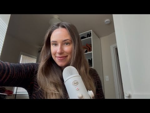 ASMR Chatty Life Catch Up (whisper ramble, tongue clicking, makeup sounds) 