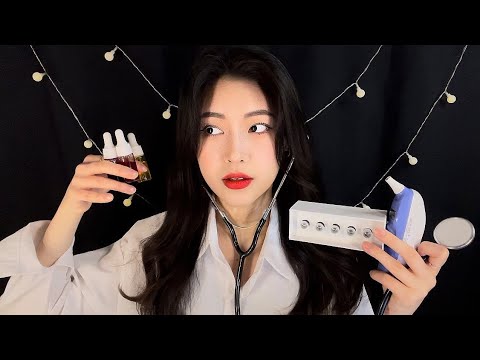 뇌신경검사 asmr | Cranial Nerve Exam rp | korean asmr | 체온계 | 청진기 | Thermometer | Stethoscope #shorts