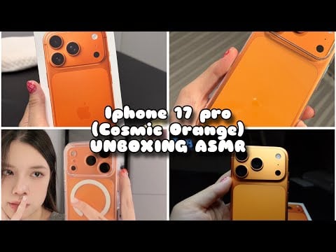 ASMR 애플 아이폰17 Pro 코스믹오렌지 언박싱ㅣAPPLE iPhone 17 Pro Cosmic Orange Unboxing