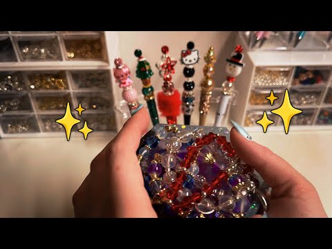 ASMR Visar vad jag pysslar med ♥ Pennor, armband etc.