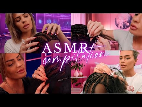 ASMR Removing Your Braids & Scratching Your Itchy Scalp  - Compilation 💕 (hair play roleplay)