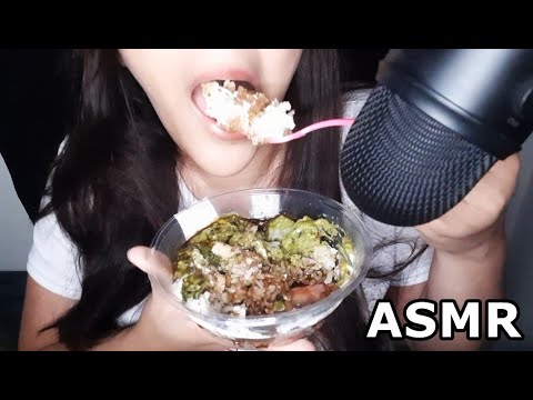 ASMR COMIENDO SUSHI SALAD DE POLLO | ASMR EN ESPAÑOL