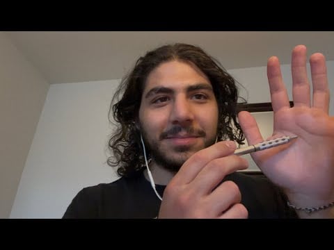 ASMR Tracing the alphabet on my hand + some visual triggers