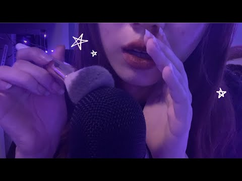 ASMR Inaudible/Unintelligible Whispering & Brushing (mouth sounds)