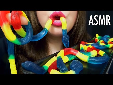 ASMR GIANT RATTLESNAKE Gummy 🐍 EXTREMELY CHEWY Eating Sounds!!!