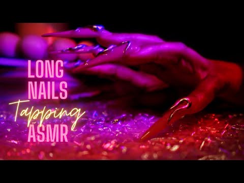 ASMR| Long Nails Tapping, with bubble wrap| Fall Asleep in 5 minutes | Assortment of triggers
