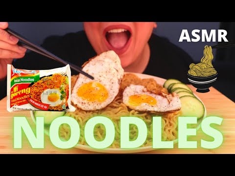 ASMR INDOMIE MI GORENG NOODLES FRIED EGGS MUKBANG 먹방 *NO TALKING* EATING SOUNDS