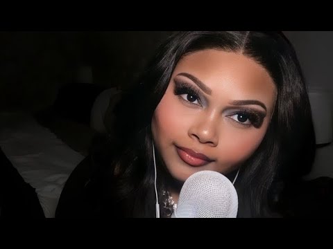 asmr up close whispering + mouth sounds