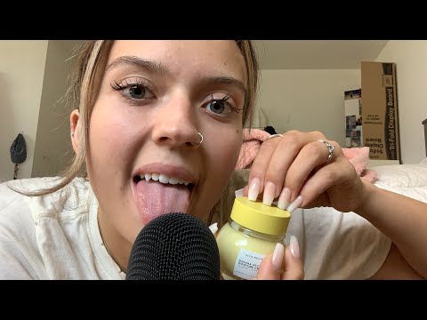 ASMR| LONG NAIL TAPPING & HIGH VOLUME LENSE LICKS