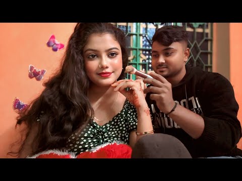 ASMR My Husband Doing My Makeup 💄🥹