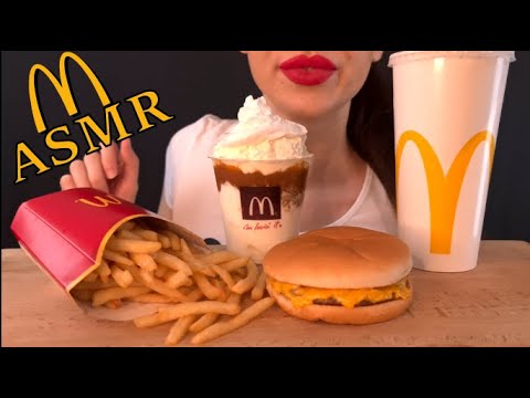 ASMR | Eating McDonald's (Double cheese,fries,Icecream) | EATING SOUNDS | No Talking | Lady M. ASMR