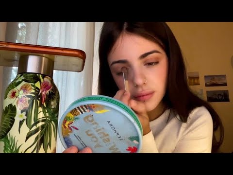 ASMR | Me maquillo para la Universidad 🎀🥰 + Día lluvioso🌧️