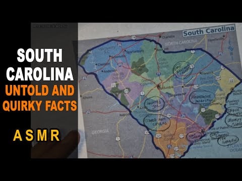 ASMR: SOUTH CAROLINA - The Untold and Quirky FACTS | Map outline with facts | ASMR maps and Facts