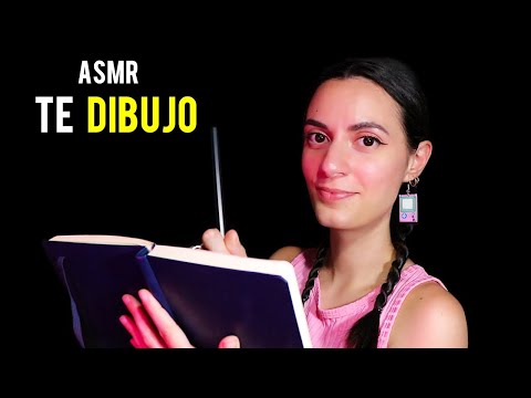 ASMR español TE DIBUJO Roleplay ✏ (Susurros, Sonido de lapiz)