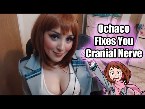 ASMR Roleplay Ochaco Fixes You & Cranial Nerve Exam