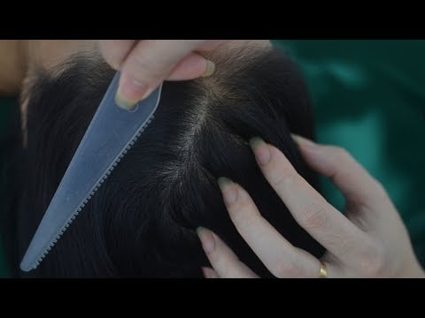 ASMR Hair Check, Hair Parting, Hair Combing With Snoring, Breathing Sounds For Relaxation