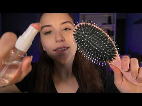 Fast and Slightly Aggressive Haircut ASMR + Curling Styling