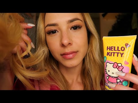 ASMR - VOU FINALIZAR o seu CABELO mas DE VERDADE 💆🏼‍♀️ com sons de chuva ☔️