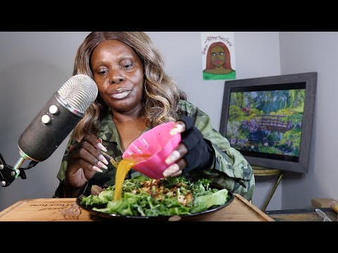 Sister Tried To Catfish Me | Tilapia Spring Salad ASMR Eating Sounds