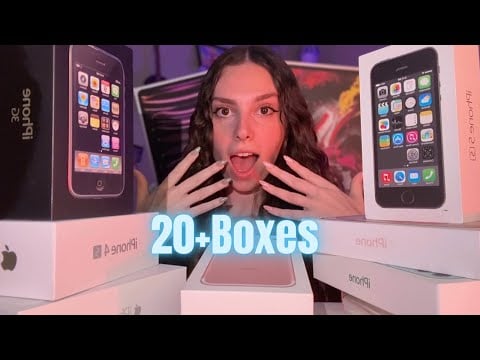 ASMR | OLD vs NEW iPhone Boxes - 20 Years of Apple Nostalgia & Tingles ✨