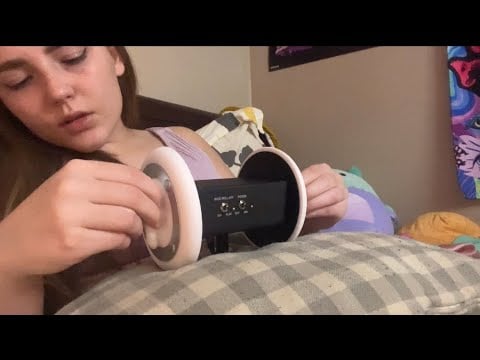 First Practice Ear Massage and cupped whispers w/ 3dio ~ ASMR