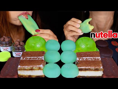 ASMR BABY NUTELLA CRUNCH PUDDING, GREEN TEA MOCHI ICE CREAM, TIRAMISU CHEESECAKES, ICE CREAM BARS 먹방