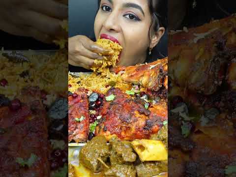 ASMR Eating Spicy Mutton Bhuna,Chicken Biryani,Kuzhi Mandi,Curry,Rice Big Bites ASMR Eating Mukbang