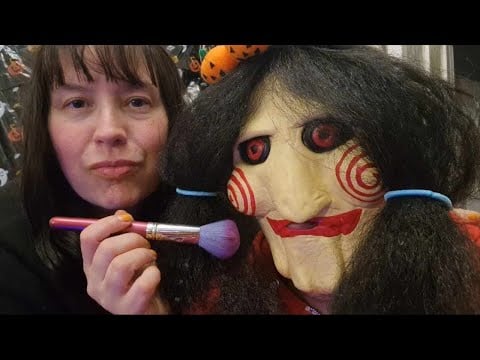 ASMR Halloween = Jigsaw from SAW gets PAMPER TIME !!!