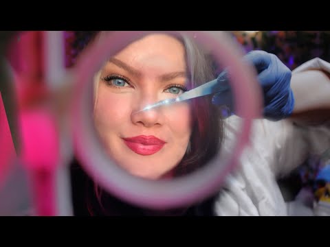 ASMR Unpredictable Cranial Nerve Exam, Ear Cleaning, Otoscope, Eye Tests, Scalp Check