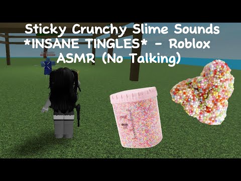 *INSANE TINGLES* Sticky Crunchy Slime Sounds - Roblox ASMR (No Talking)