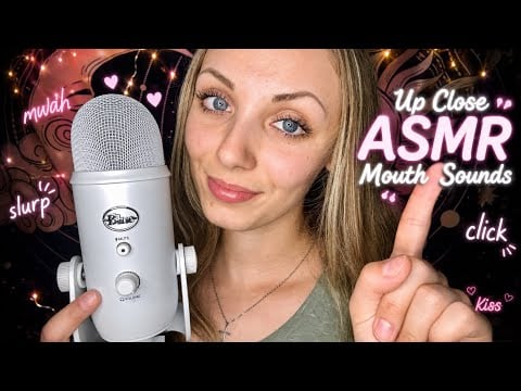 ASMR Up Close Mouth Sounds! 💋 (Wet & Dry, Lipgloss, Kisses)