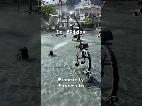Lo-fRiday ASMR 🌙 Tinguely fountain #asmr #lofiasmr #watersounds #waterfountain #relaxing #art