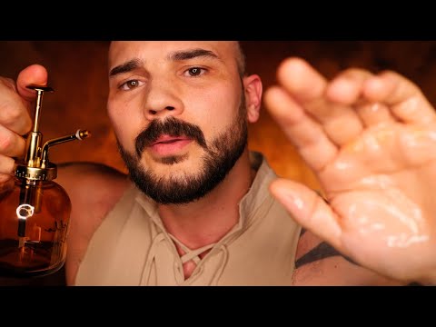 Relaxing ASMR Massage for Sleep (Safe Male Personal Attention) Peaceful Inaudible Whispering
