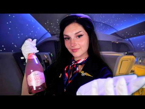 ASMR First Class Flight Luxury Experience