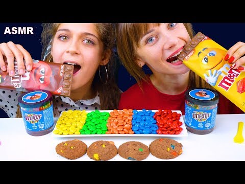 ASMR M&M'S CHOCOLATE BARS, COOKIES, KRISPY KREME, CANDY 리얼사운드 먹방 | LiLiBu ASMR