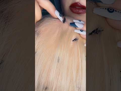 Lice check ASMR #asmr #relax #relaxing #visualtingle #mouthwhisper #satisfying #shorts
