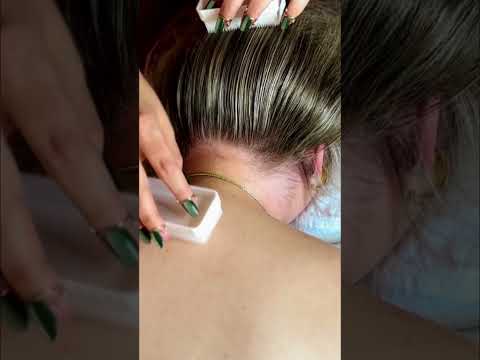 Dreamy ASMR back scratch w/ @skincarewithmorgan. pt. 1 #hairplay