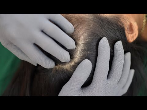 ASMR Relaxing Scalp Check, Scalp Scratching, Scalp Massage With Gloves For Deep Sleep