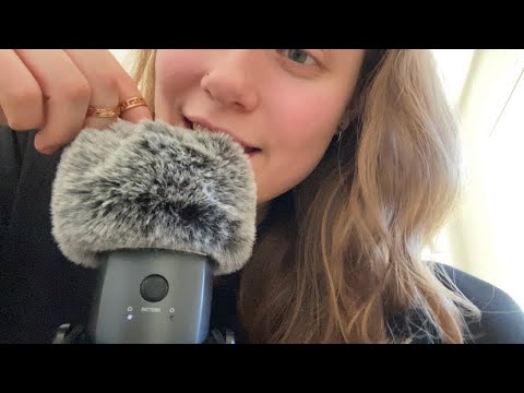 ASMR brushing my hair 💕 whispered ramble, hair play + comb sounds