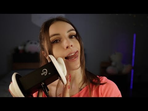 ASMR Ear Licking, Tongue Fluttering, Mouth Sounds