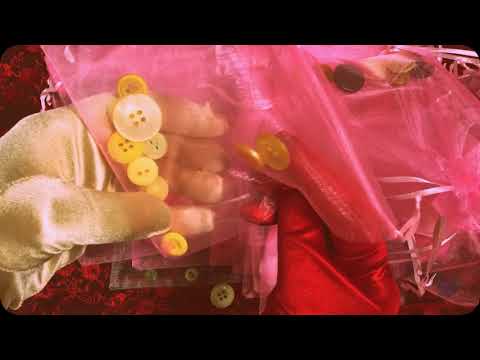 OPERA GLOVES⭐ Hands in Satin💋 Counting Buttons in DUTCH [[ASMR]]