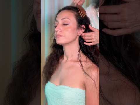 Soft Scalp Massage ASMR 🩵Real Person #brushingasmr #brushing #soothingsounds #asmr #sleep #massage