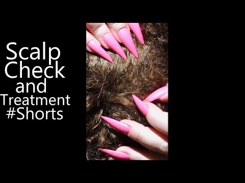 ASMR Scalp Check with Long Nails #Shorts