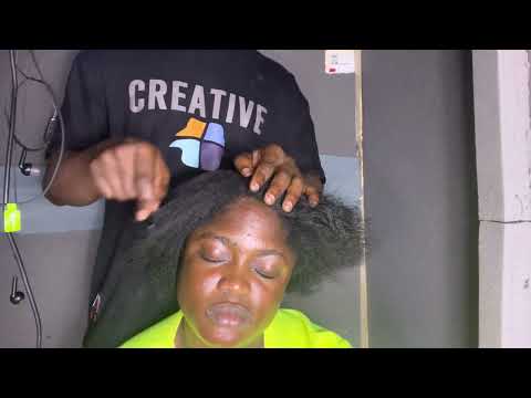 ASMR✨RELAXING SCALP CLEANING AND HAIR PARTING