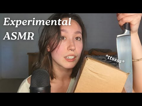 Unboxing a package SAFELY - tapping, tape, ear touching, crunchy slime ASMR