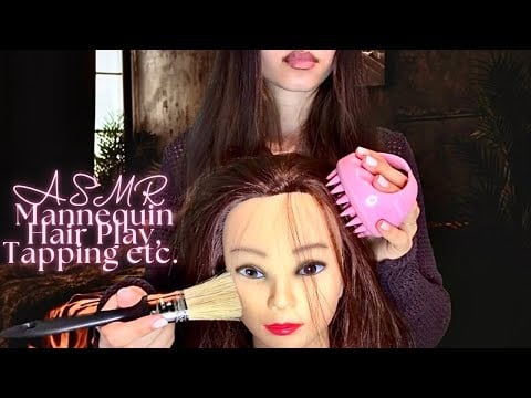 ASMR Tingly Hair Play, Scalp Massage, Scratch, Head/Neck Tapping, Face Brushing (minimal talking) 