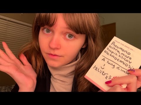 囁き声ASMR - 英語の一番長い単語教える |日本語| タッピング |ノート帳ASMR | 外国人ASMR